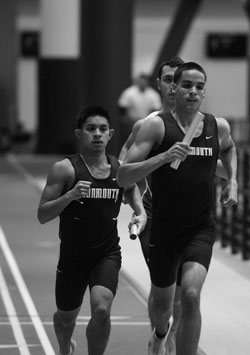 indoor track and field sprints ahead of competition