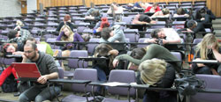 Lecture Hall Sleeping