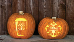 StarbucksCarvedPumpkins1